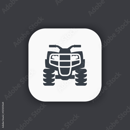 quad bike icon, atv, all terrain vehicle, quadricycle