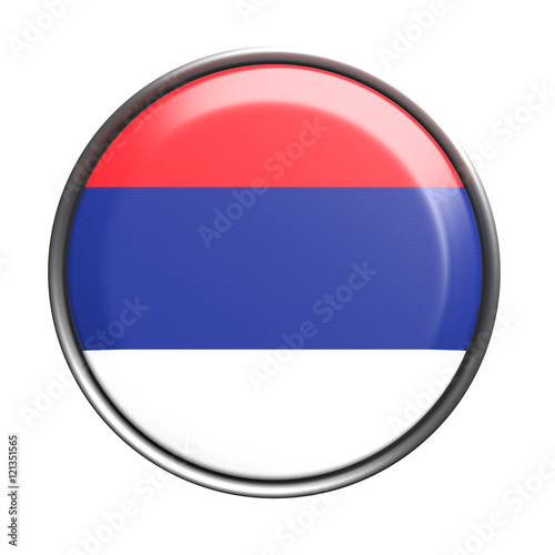 Button with Serbia flag