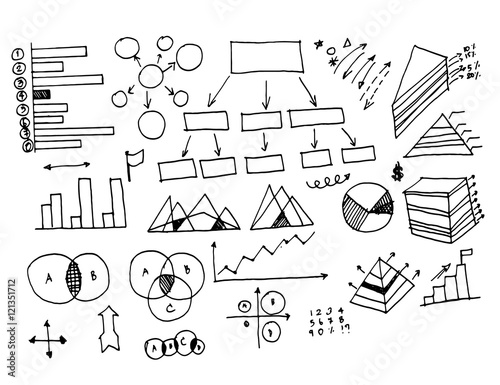 infographics elements sketching vector illustration