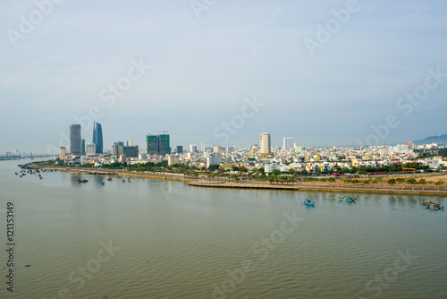 High view of Da Nang city inVietnam © tongtranson
