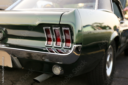 classic retro  vintage green car