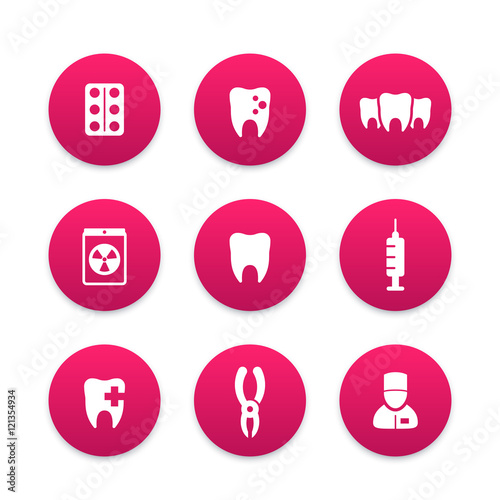 Teeth icons set  stomatology  dental clinic  dentist