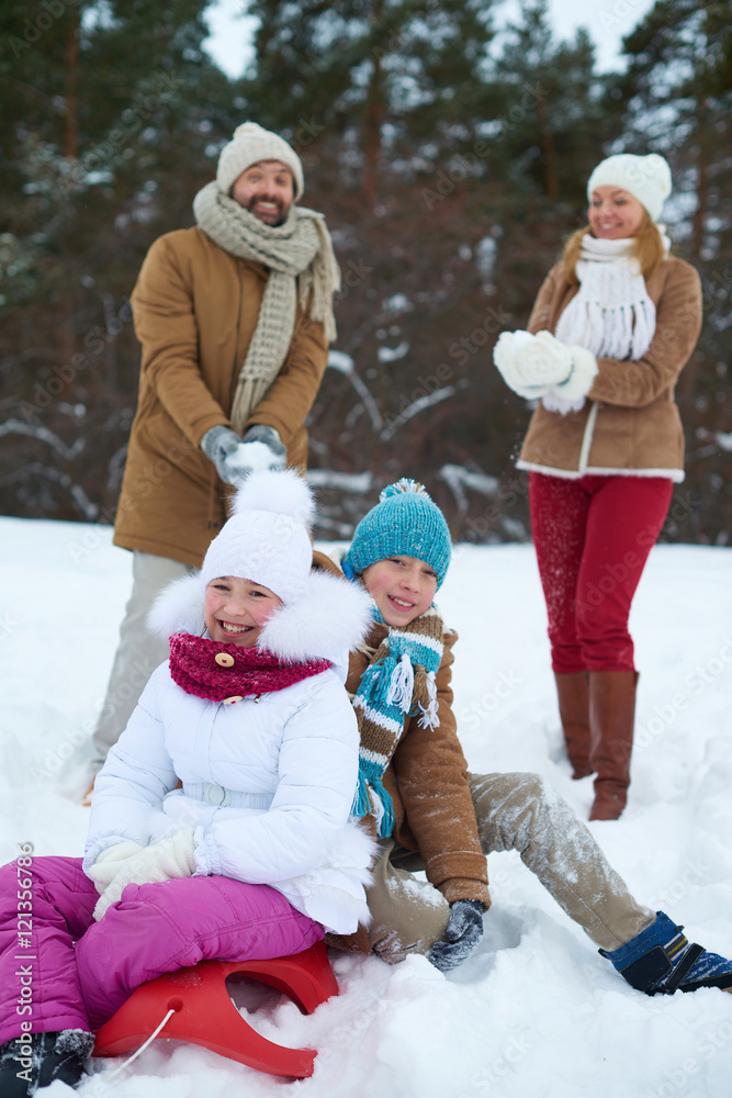 Obraz premium Weekend in winter park