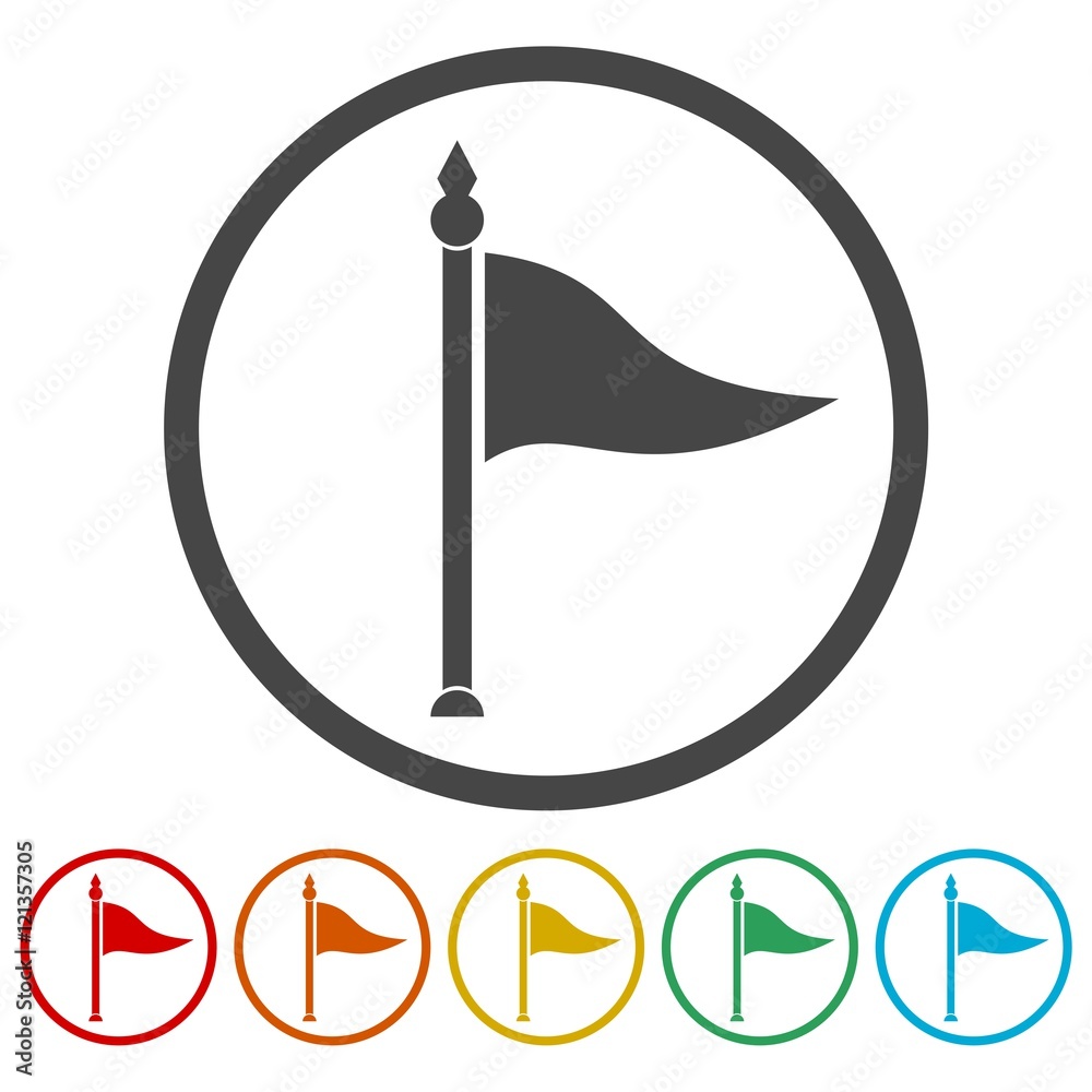 Fototapeta premium Waving Flag Icons for Banners, Presentations, Web Pages.