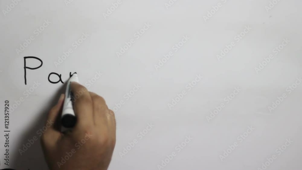 Hand writing a 