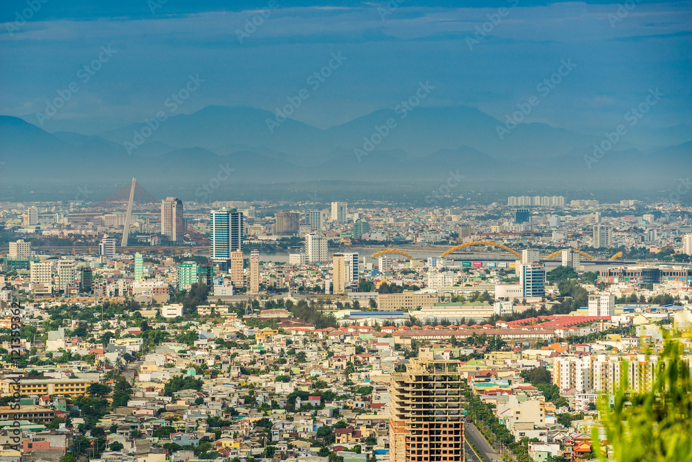 High view of Da Nang city inVietnam