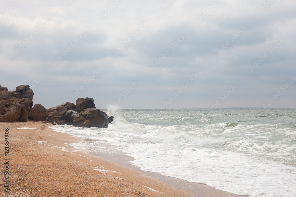 Crimea. Bays of the Karalarsky natural landscape park.