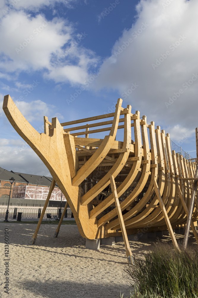 Fototapeta premium wooden ship playground 