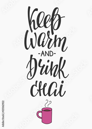 Quote Winter hot drink typography