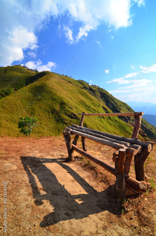 Mountain landscape with cloud