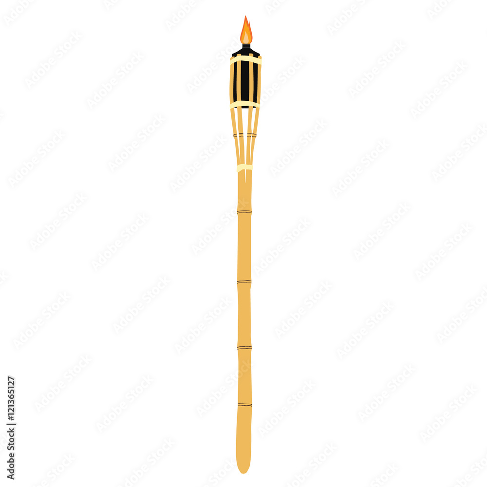 Bamboo torch vector Bamboo torch vector