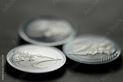 Two euro coin background

