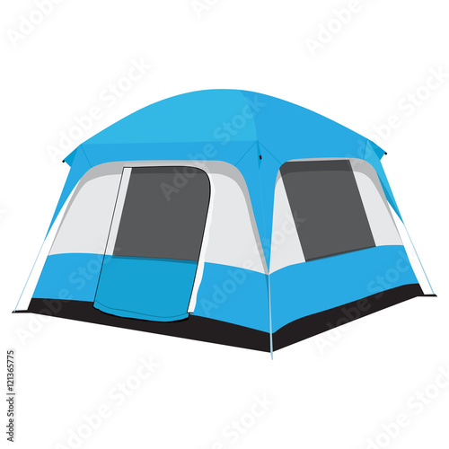 Blue camping tent