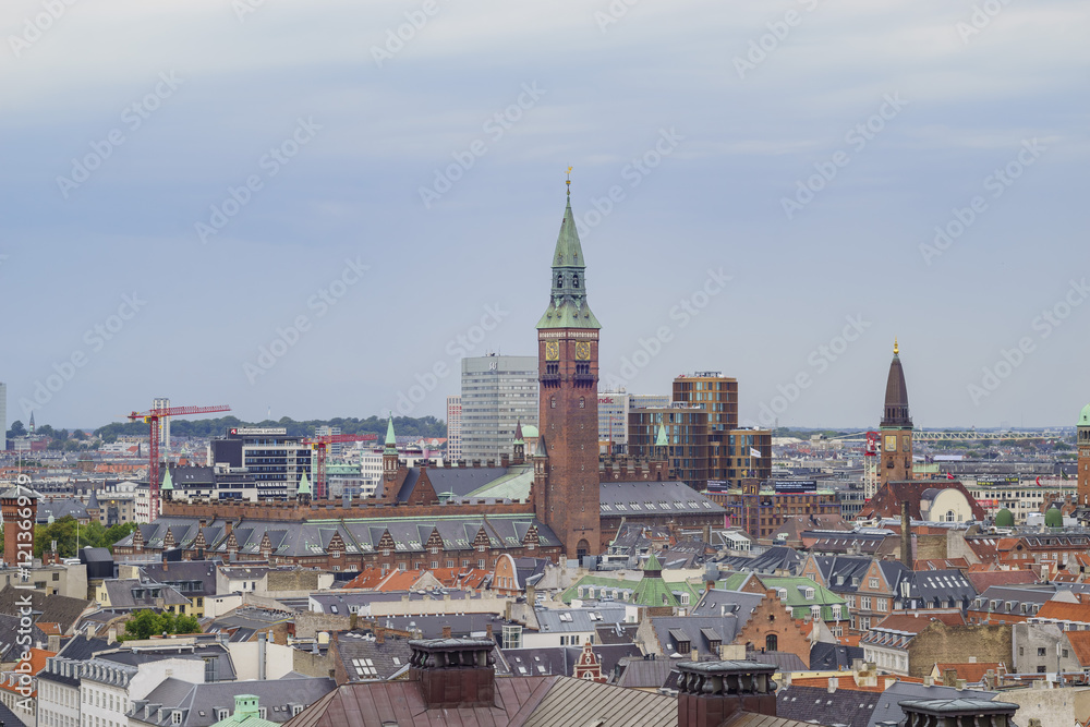 Superb aerial view from Christiansborg Palace