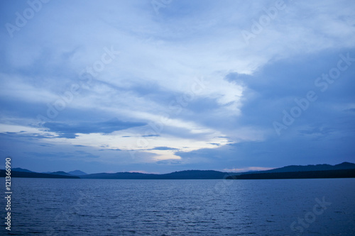 Evening on the lake Zyuratkul