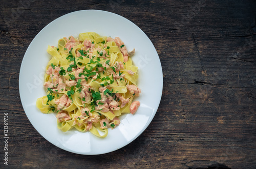 Tagliatelle with Salmon and Parsley