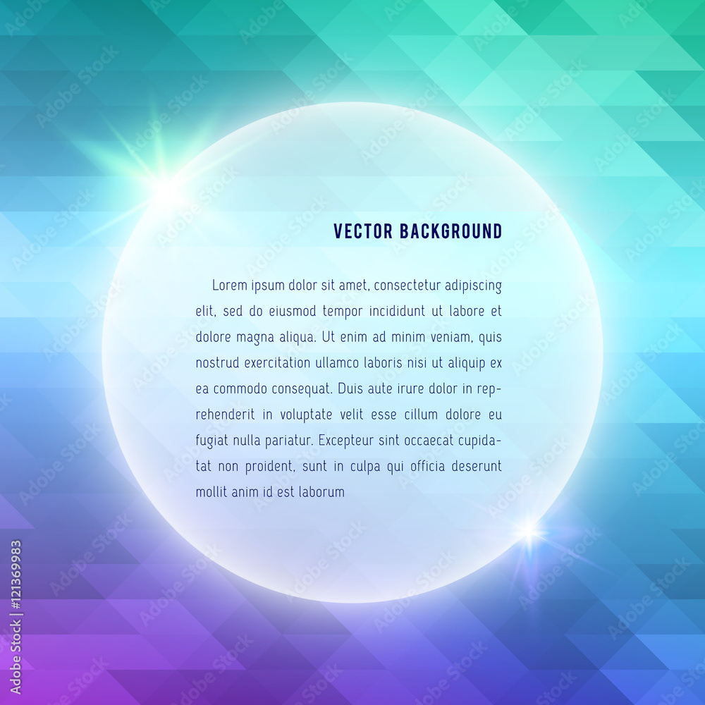 Abstract mosaic background of colored triangles in blue and green shades. Abstract mosaic background of colored triangles in blue and green shades.
