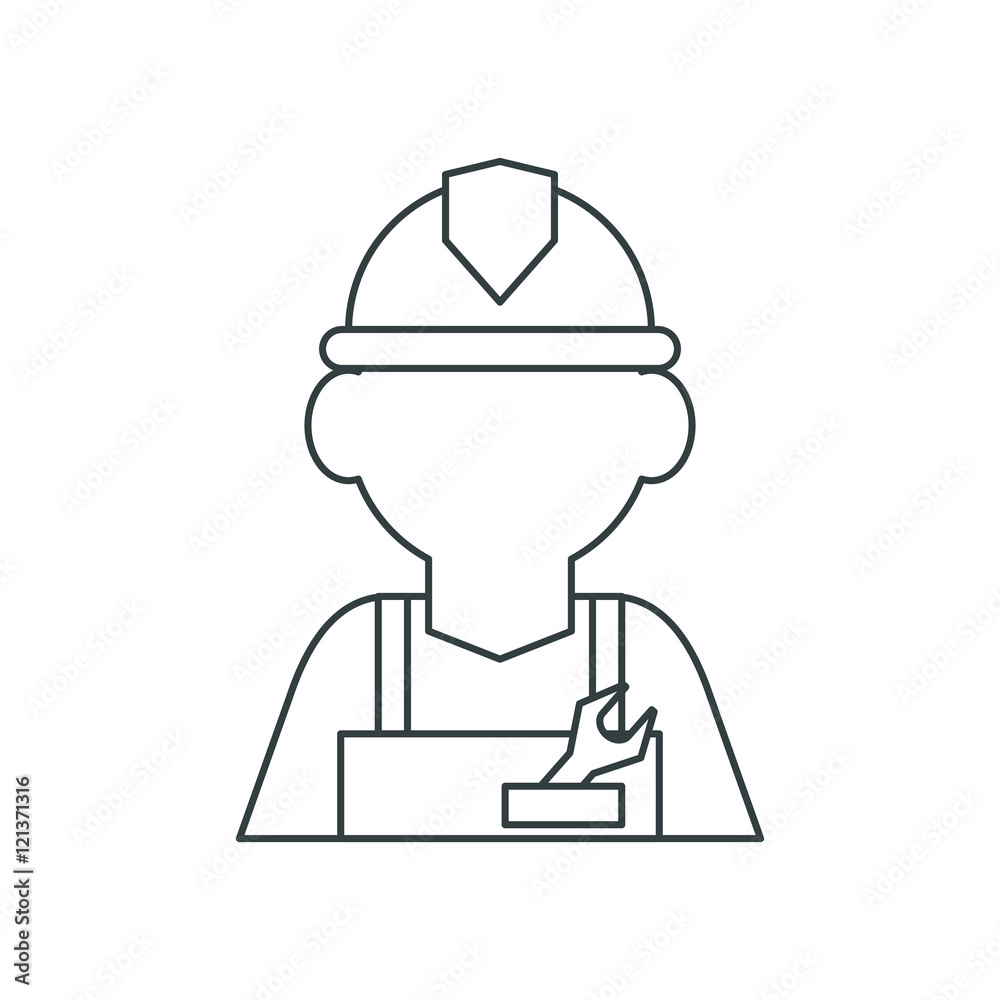 Constructer icon. Under construction and industry theme. Isolated design. Vector illustration
