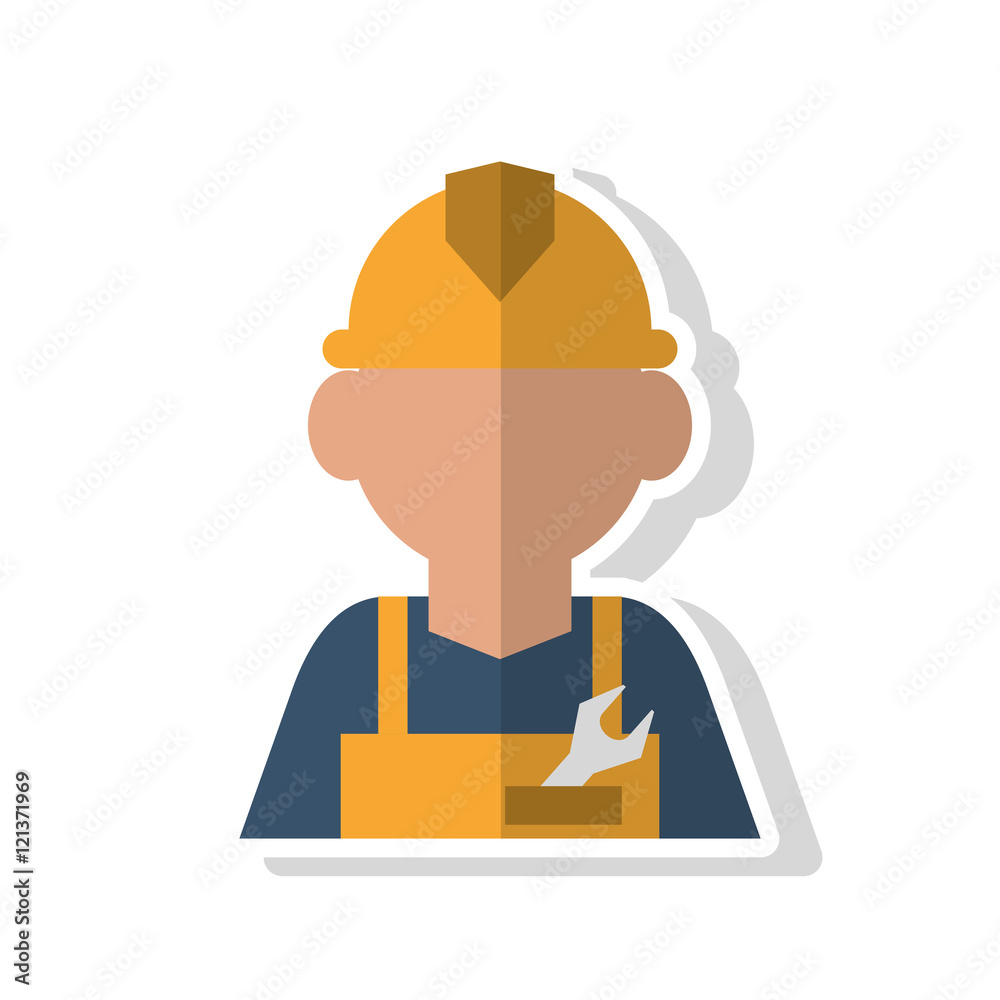 Constructer icon. Under construction and industry theme. Isolated design. Vector illustration