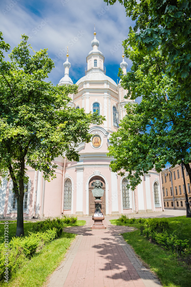 View of Saint Andrew's Cathedra on Vasilevsky Island, St. Petersburg
