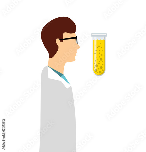 scientific laboratory worker concept vector illustration design