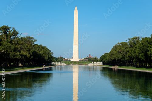 The Washington Monument and the Reflecting Pool in Washington D.