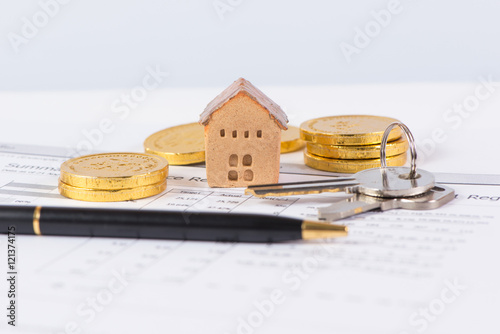 House and document, invesment and realestate concept