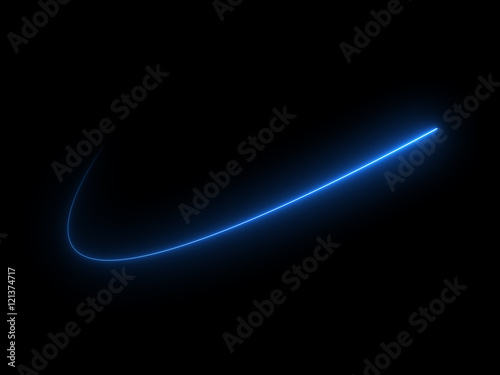 Abstract Light Effect Element Design on Black Background