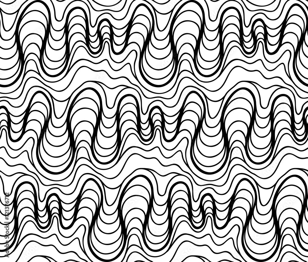 Obraz premium Vector floral background of drawn lines