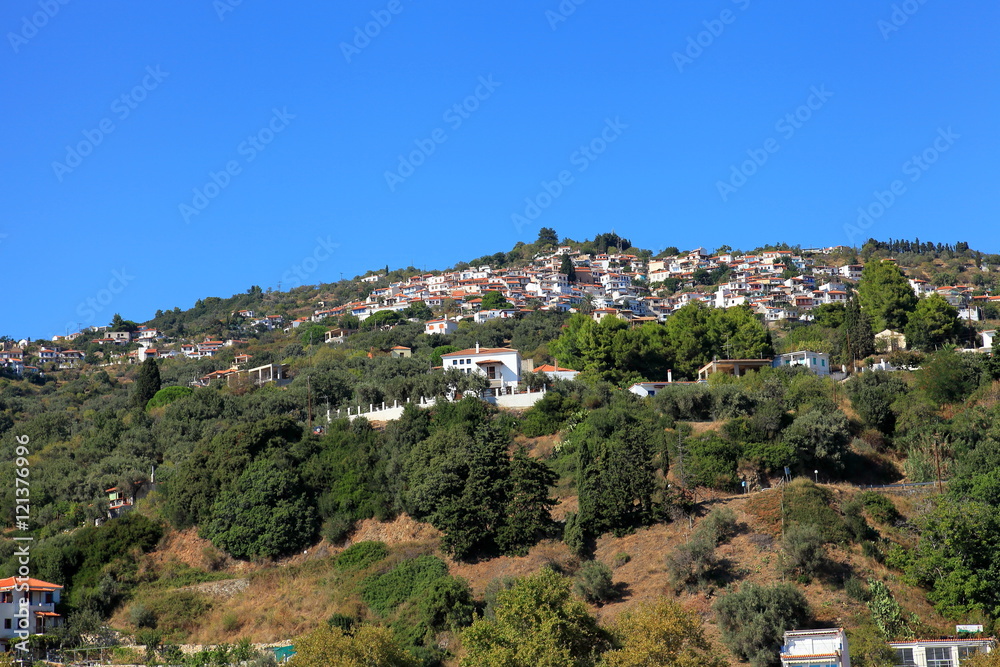 Skopelos,village on the hill,Greece