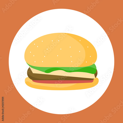 Chicken Burger Isolated