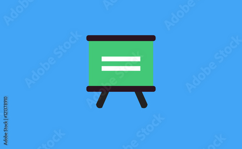 Vector marketing table symbol on flat background