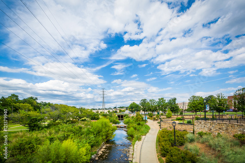 View of the Little Sugar Creek Greenway and Elizabeth Park, in E