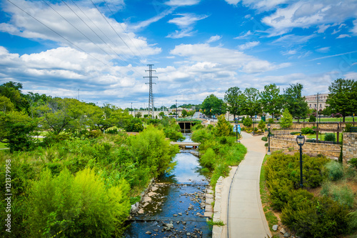 Photography View of the Little Sugar Creek Greenway and Elizabeth Park, in E