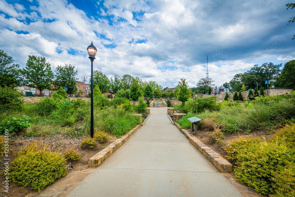 Walkway at Elizabeth Park, in Elizabeth, Charlotte, North Caroli Stock Photo Adobe Stock