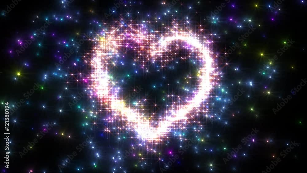 Colorful Sparkling Heart.