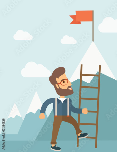 Man with a ladder.