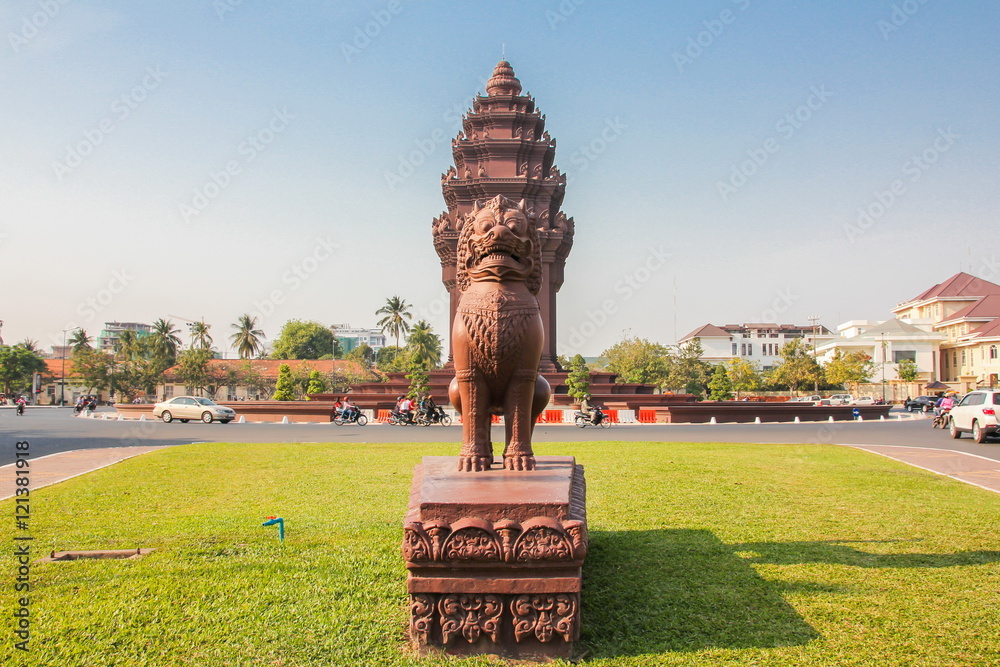 Independence Monument is the one of landmark in Phnom Penh, Cambodia