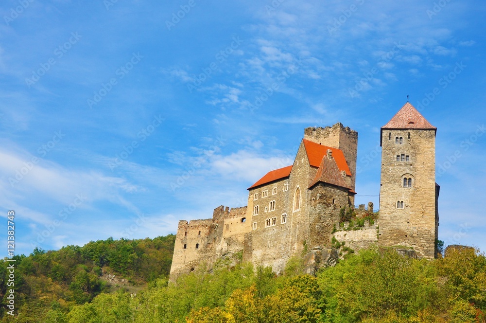 View of Hardegg castle in sunny day, Austria.