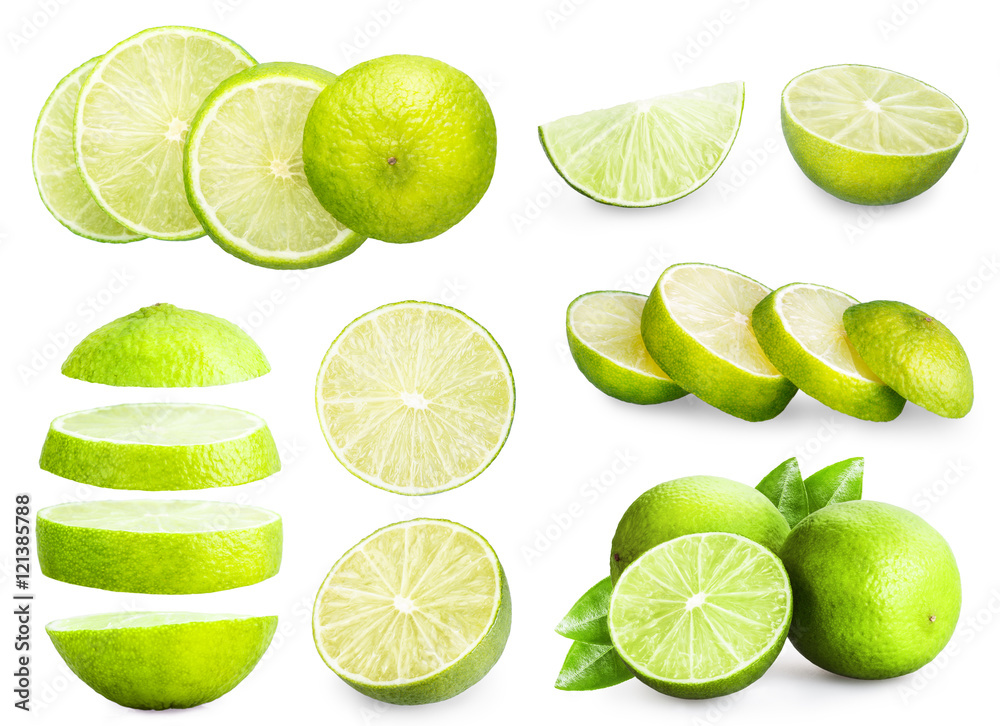 lemon, lime, citrus set