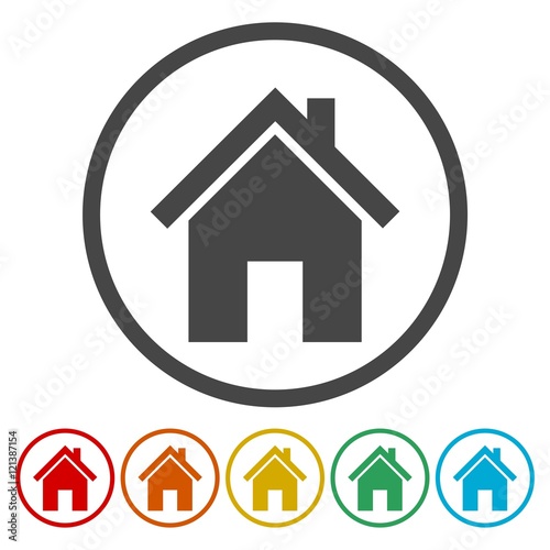 Home sign icon. Main page button