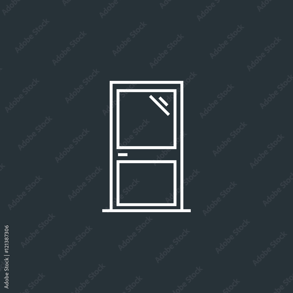Door icon image jpg, vector eps, flat web, material icon, UI illustration