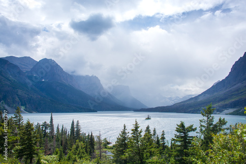 Saint Mary Lake on Going-To-The-Sun Road in Glacier National Park © hareislandphoto