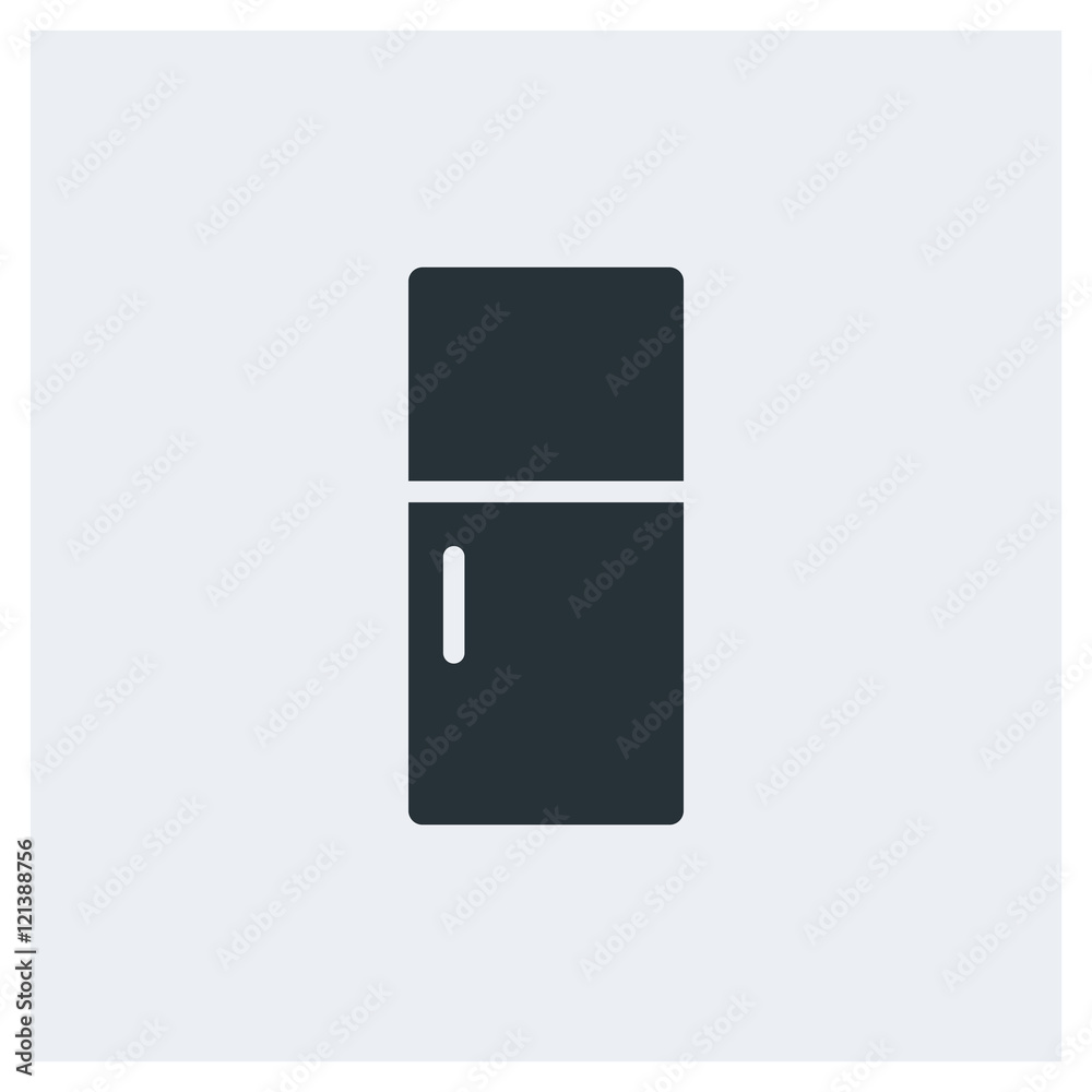 Fridge icon, image jpg, vector eps, flat web, material icon, icon with grey background
