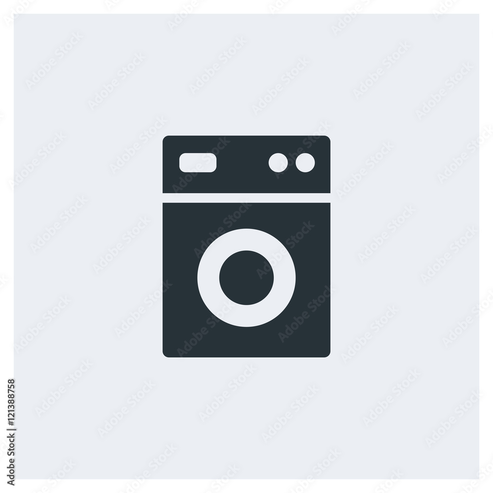 Washing machine icon, image jpg, vector eps, flat web, material icon, icon with grey background Washing machine icon, image jpg, vector eps, flat web, material icon, icon with grey background