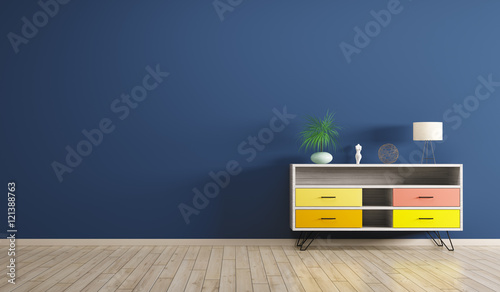 Fototapeta Naklejka Na Ścianę i Meble -  Interior with wooden cabinet 3d rendering