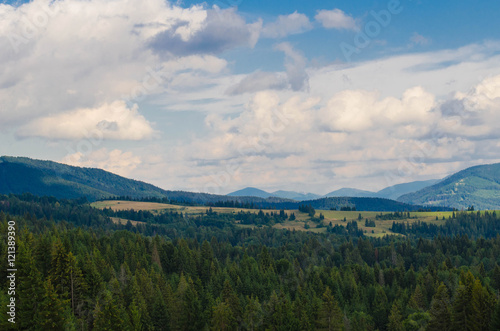 Carpathian mountains in the west part of Ukraine