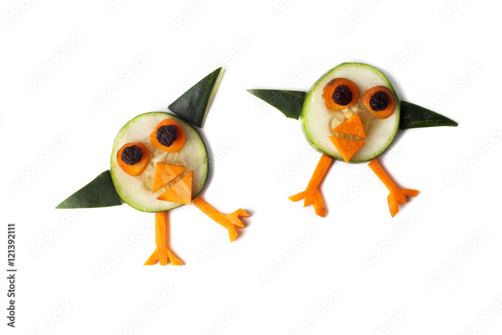 Food art creative concepts. Animals made of many fruits over white background Food art creative concepts. Animals made of many fruits over white background