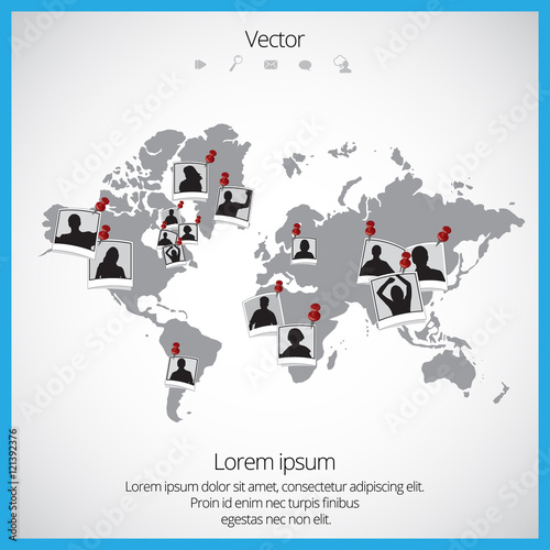 People talking. Social media concept, vector