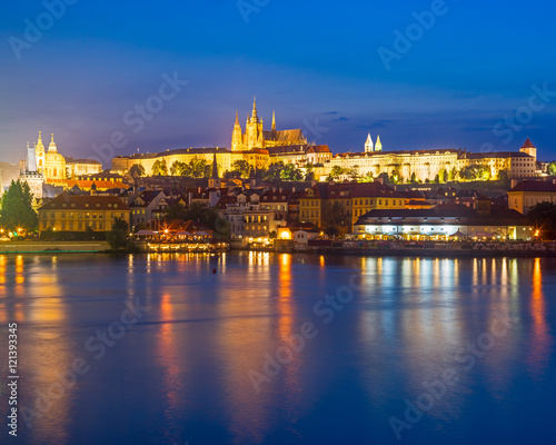 River Vltava at night Prague Czech Republic © Ian Woolcock
